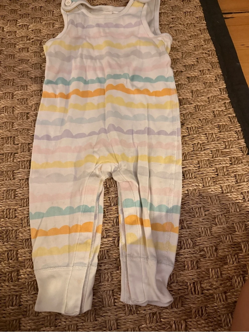 Striped Pastel Baby Romper - Multicolor